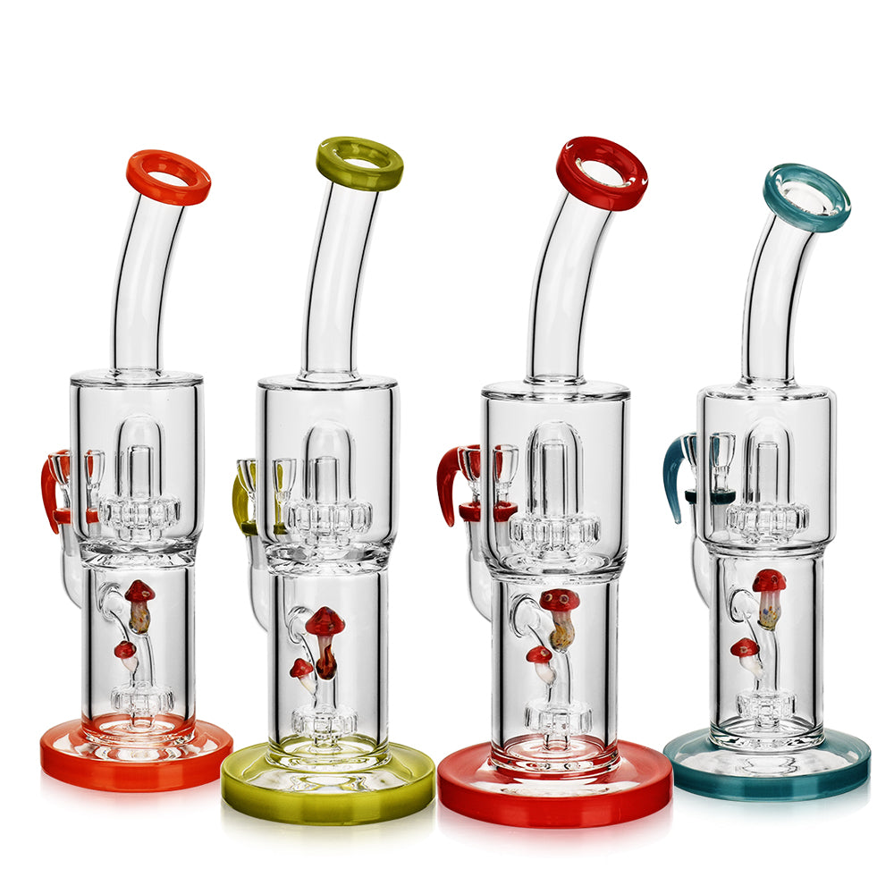 Glass Mushroom Jammer: Double shower cap Perc- ES2335/CL801