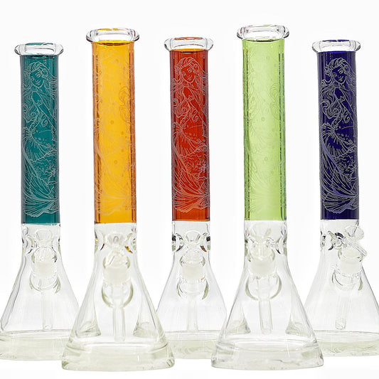 Glass Beaker Tall: Sand Blasted- ES24782