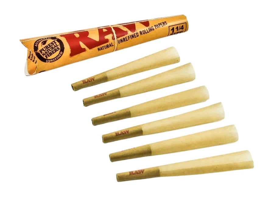Raw Cones: 1'1/4" 6 pack